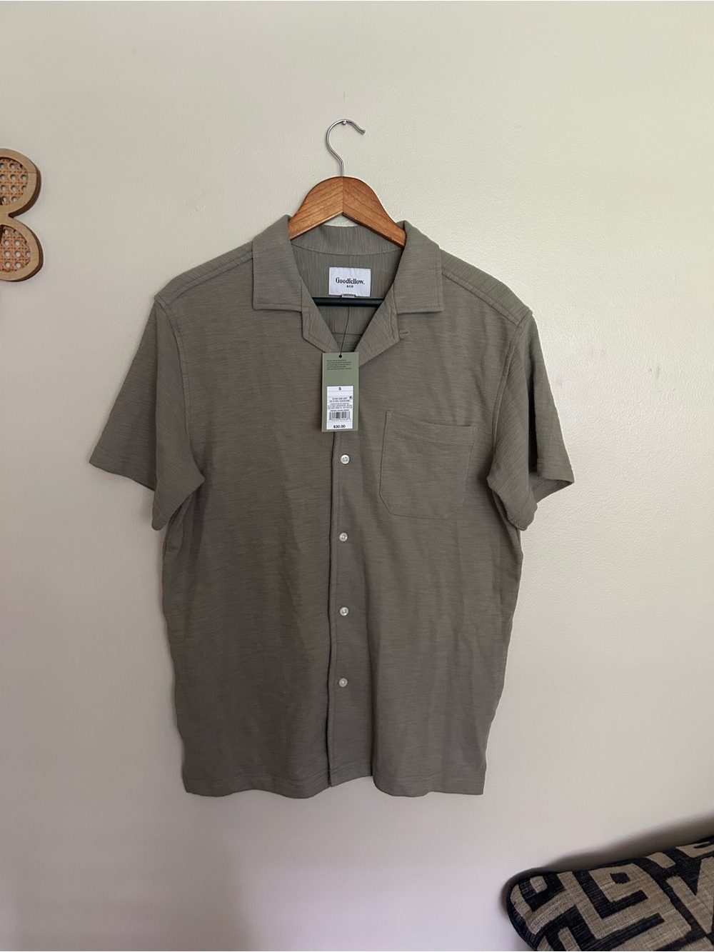 Goodfellow & Co Men's Short Sleeve Button-Up Shirt - Olive